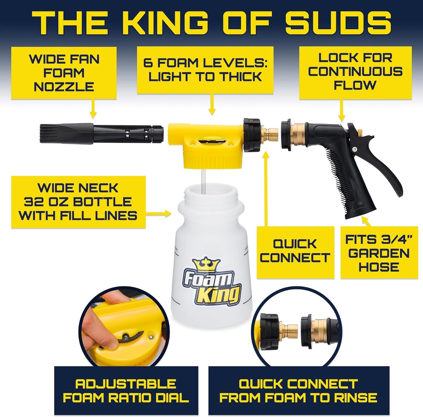 garden hose car wash sprayer FOAM KING