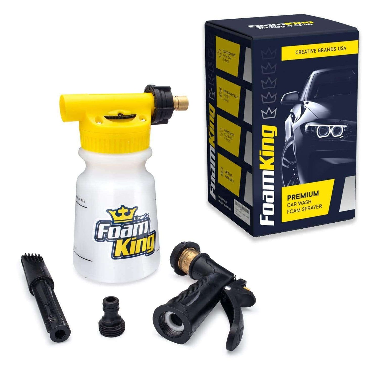 FOAM KING - Car Wash Foam Sprayer - With Wash Mitt & Detailing Towel